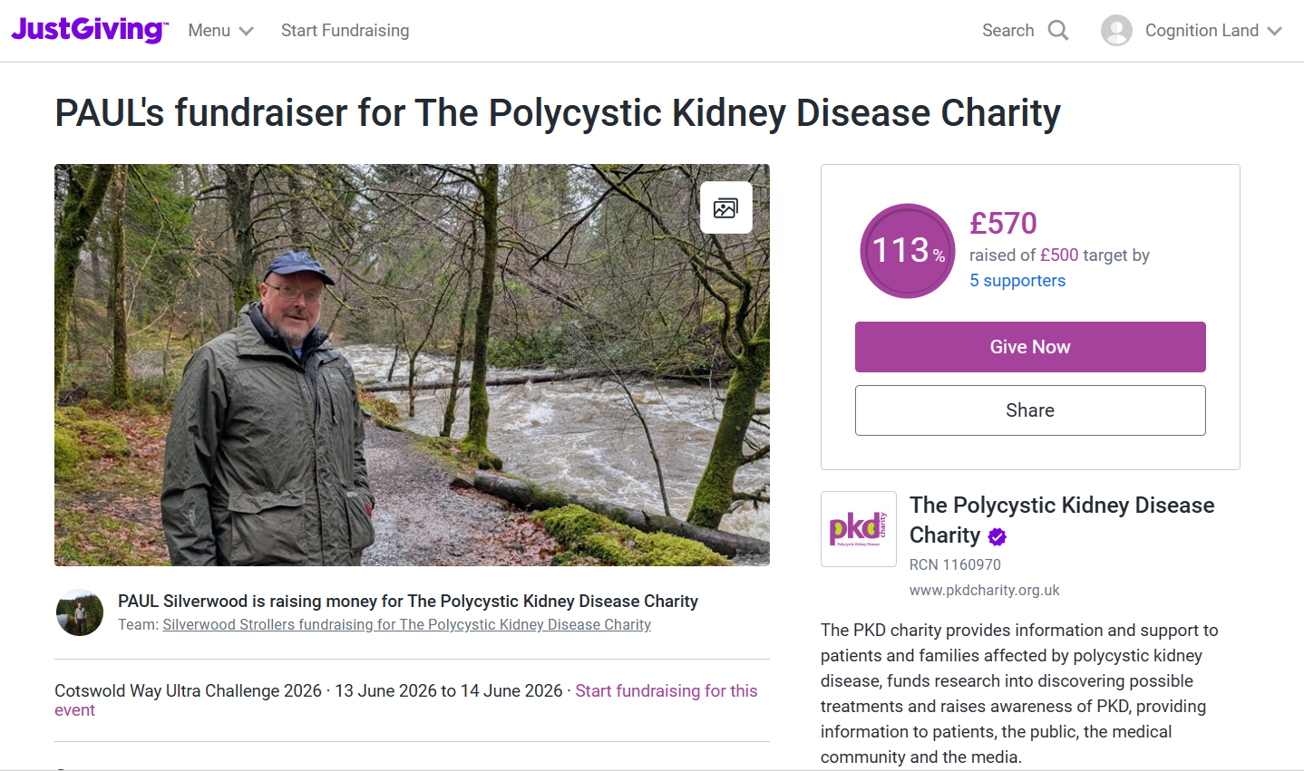 Support a Great Cause - The Polycystic Kidney Disease Charity (PKD)